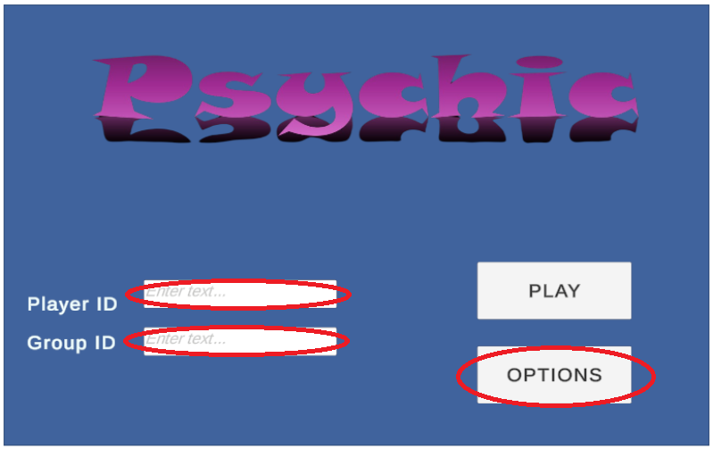 settings to start game